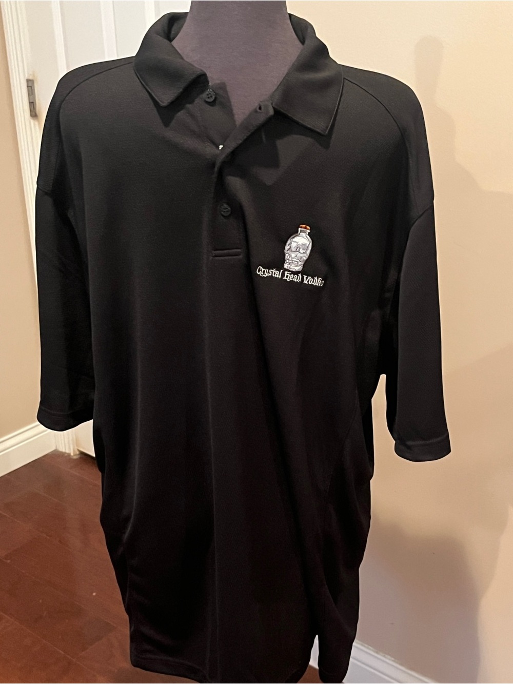 Black Embroidered Polo Shirt - NEW